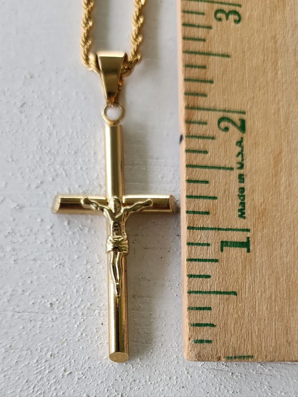 Gold Cross Pendant Necklace For Men Or Women Jewelry